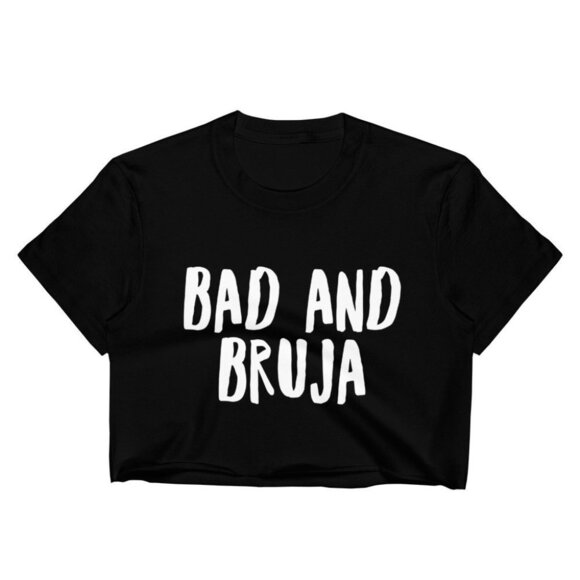 Bad and Bruja Black Crop Top Size Medium - Picture 2 of 9